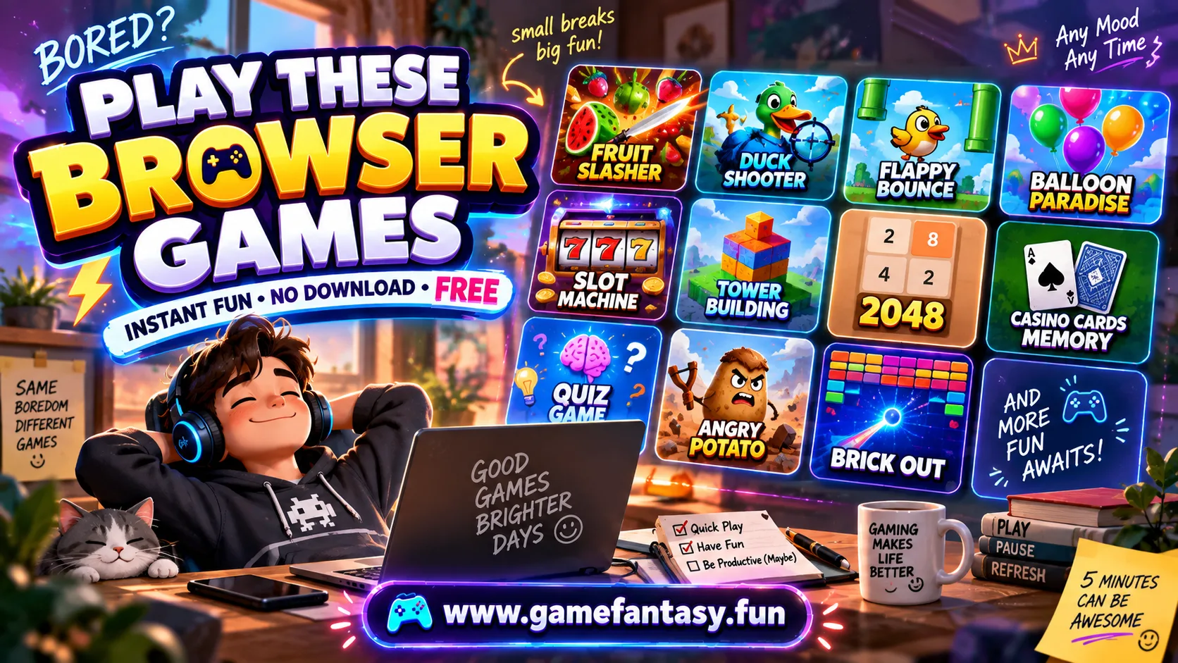 Best Free Games to Play When You're Bored (5-Minute Browser Games)
