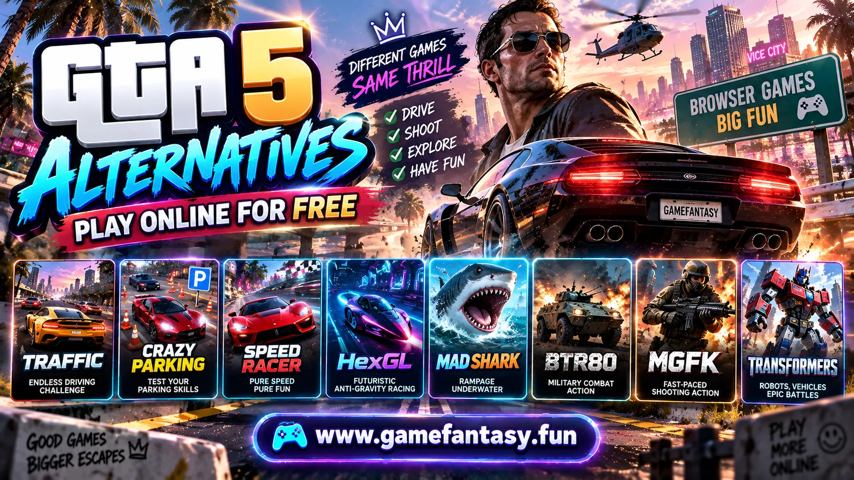 GTA 5 Alternatives Online: Free Driving and Action Games You Can Play Right Now