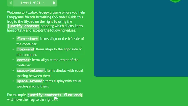 Flexbox Froggy background banner